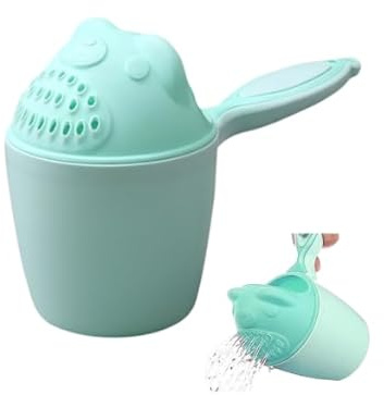 Bath Rinser Cup with Detachable Design - Gentle Hair Washing Jug for Bath Time, Eye-Protection Rinsing Cup for Tear-Free Bathing, Portable Bath Accessory (Blue)