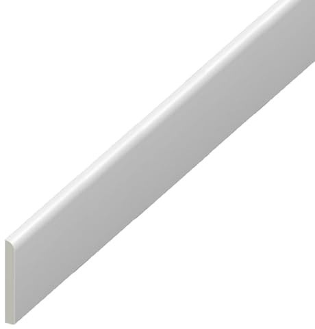 UPVC Plastic Trim 45mm x 2m Length - White Architrave Skirting Board and Window Finishing Trim