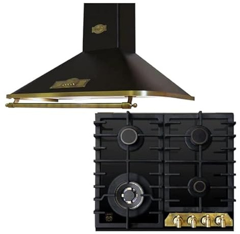 Kaiser KCG 6335 Em + A 6315 EM Ensemble de cuisinière à gaz rétro encastrable et hotte aspirante