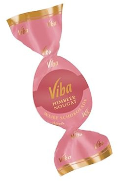 Viba Himbeer-Nougat-Ei 19 g – Praliné-Osterei mit fruchtigem Himbeer-Nougat & weißer Schokolade – Zartschmelzender Ostergenuss – Ohne Alkohol – Ideal fürs Osternest