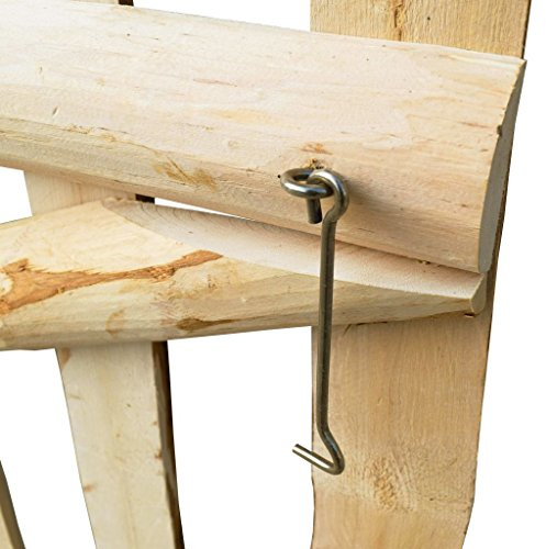 Rantry Casa Cancello Singolo per Recinzione in Legno di Nocciolo 100x100 cm, Cancello Giardino Esterno, Cancello per Recinzione da Esterno, Recinzione da Cantiere Casa Mobili