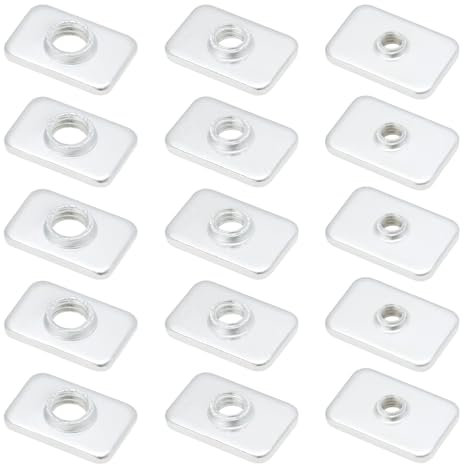 YINETTECH 45 Piezas Tuerca Deslizante en T Tuercas de Ranura Deslizante Tuerca en T Galvanizada de Acero Al Carbono Tuerca Cuadrada Bloque de Tornillo Cuadrado para Impresora 3D M¨¢quina CNC M3 M4 M5