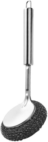 Edelstahl-Schrubber Mit Griff – Stahlwolle-Schrubber Zum Reinigen Von Geschirr | Spülbürste | Küchenschrubberzubehör Bürste | Metallschwämme Für Töpfe, Spülbecken, Pfannen, Grills