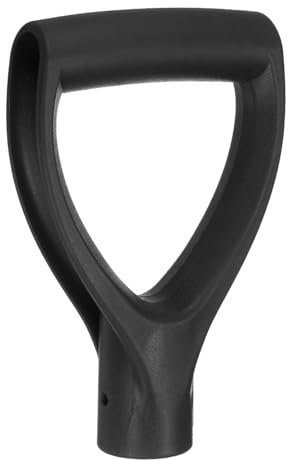 sourcing map Shovel D Grip Handle 1-1/4(32mm) Inner Dia. ABS Plastic Spade Snow Shovels Replacement Garden Accessories for Digging Raking Tool, Black
