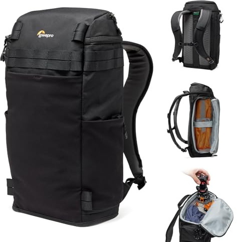 Lowepro ProTactic Lite BP 150 AW III Sac à Dos Ordinateur Portable 14'', Accès Supérieur et Latéraux, Sac Photo Professionnel, Réflex/Drones/Hybride, Housse Anti-Pluie, pour Photographe, Vidéaste, 25L