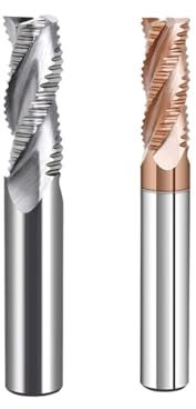Fresa de desbaste de 3 o 4 flautas, dientes de paso fino, mecanizado de acero y aluminio, revestimiento de TiN, herramienta de metal de baja velocidad, cortador de fresado(1PCS,4F_D10X75L)
