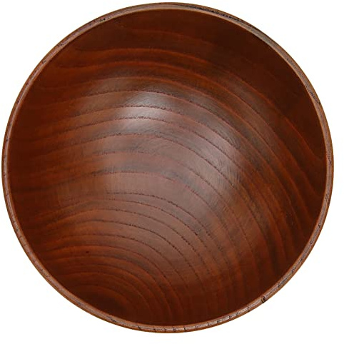 Hztyyier Insalata in Legno Ciotola Unica Superfici Lisce di Ciotola di Pasta in Stile Giapponese per Casa da Ristorante