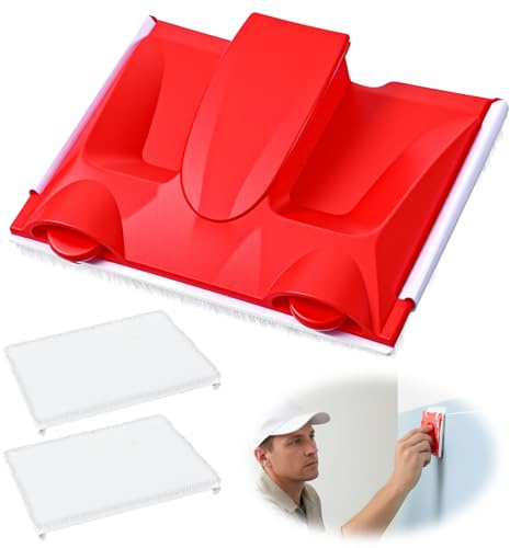 Paint Edger Tool, Paint Edger Tool for Walls with 2 Replacement Pads, Edge Painting Trim Tools Perfect for Trim & Baseboard, Easy to Use, Ideal for Walls Edge, Professional Finish