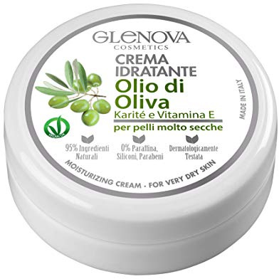 GLENOVA Feuchtigkeitsspendende Hautcreme Olivenöl mit Shea und Vitamin E - für sehr trockene Haut