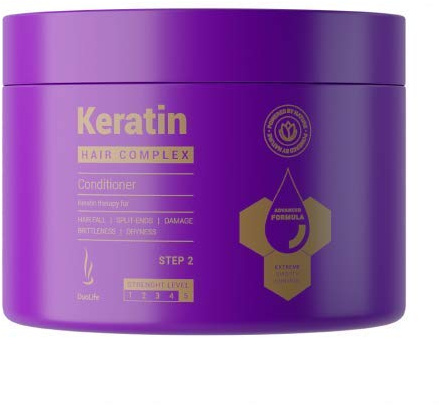 DuoLife - Advanced Formula Keratin Complex Haar Spülung/Kur - 200ml Flasche für trockenes Haar, 200ml, 1 Flasche