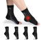 MILAIUN 4 Paar Plantarfasziitis Socken, Sprunggelenkbandage Kompressionsstrümpfe, Knöchelbandage für Herren und Damen, Fußbandage für Arthritis, Verstauchte Knöchel, Neuropathie (Schwarz, L)