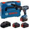 Bosch Professional BITURBO Akku-Bohrschrauber GSR 18V-150 C (maximales Drehmoment von 150 Nm, Drehzahl von 2.200 min⁻¹, inkl. 3x 8,0 Ah ProCORE Akku, GAL 1880 CV Ladegerät, in L-BOXX)