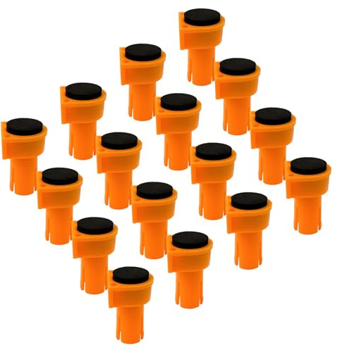 16Pcs 19mm Woodworking Bench Dogs Hole Clamps, Nonslip Eva Workbench Peg Brake Stops,Plastic Table T-Track Planing Stop Positioning Plug Bench Brake Inserts Woodworking Accessories (19mm)