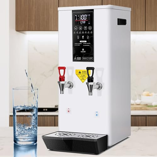 Dispensador de agua de encimera de 45 l, máquina de agua hirviendo con calentamiento por pasos con filtración dual de agua fría y caliente, hervidor de agua eléctrico para té, café, restaurante