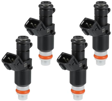 Merautop SJ 16450RNAA01, 16450-RNA-A01, 4x Inyector, Inyector de combustible, Boquilla de combustible de flujo de 2 pines de repuesto para Honda Civic 1.5L, 1.8L