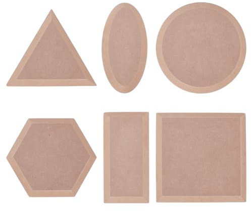 UNICRAFTALE Juego de 6 moldes de cerámica de 6 estilos, moldes de cerámica para formar placas de madera, cerámica, arcilla, manualidades, alfarería, moldes para placas de construcción manual