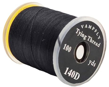 Filo per legare mosche forti in bobine standard per pesca a mosca accessori materiale nero 2,5 x 3 cm