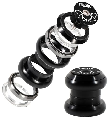 CNCLOL Serie sterzo per bicicletta 34mm 44mm 41,8-52mm,44-55mm,44-56mm,Cuscinetti per forcella 1 1/8 Serie sterzo Cuscinetti per testa di sterzo, Semi integrato 1 1/8 Cuscinetti a sfere per MTB/Bici