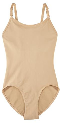 Stelle Girls Seamless Camisole Undergarment Leotard for Dance/Ballet/Gymnastics (Nude, 5-7 Years)