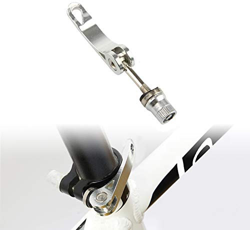 Bike Alloy Seat Post Quick Release Pin Bike Seat Clamp Quick Release Seatpost Quick Release (Silver)