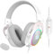 Redragon H510 RGB Weiß Gaming Kopfhörer - 7.1 Surround Sound - 53 mm Audiotreiber in Ohrpolstern aus Memory Foam mit strapazierfähigem Stoffbezug – Kopfhörer für mehrere Plattformen - für PC/PS4/NS