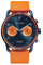 DeTomaso SORPASSO Chrono Velocita Due Herren-Armbanduhr Analog Quarz Nylon Armband Orange