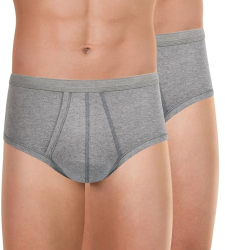 Eminence - Lot de 2 Slips Homme Taille Haute Ouvert - 100% Coton Peigné - Label Oeko-TEX® Standard 100 - Maintien Supérieur, Grand Confort, Hypoallergénique