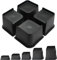 MYMULIKE Bed Risers 2 inch, 3 inch, 4 inch, 6 inch or 8 inch Heavy Duty Furniture Risers, Up to 6000 Lbs L shaped Design Bed lifts Blocks for Couch Desk Sofa Table bookshelf（Black 4 Pack,4 inch）