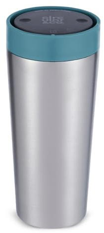 Circular & Co Thermal Stainless Steel Travel Mug - 16oz/454ml - Insulated Reusable Coffee Cup - 100% Leakproof & Lockable - 6 Hours Hot/Cold - Push Top, One Hand Open, (Previous Generation)