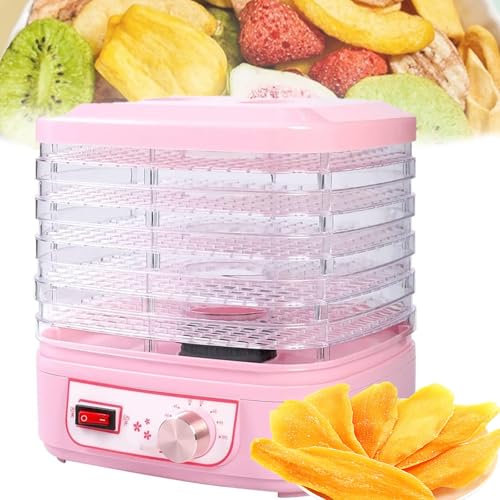 Déshydrateur Alimentaire avec 5 Plateaux, séchoir Alimentaire, température numérique réglable de 35 °C à 70 °C à Huit Vitesses, pour la Viande séchée, Le bœuf, Les friandises pour Chiens, Les Fruits