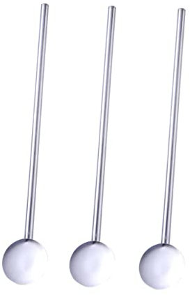 Alipis Cuillère à Paille En Acier Inoxydable 304 Ronde Multifonction Réutilisable Lot De 6 Pièces Pour Cocktails Boissons Froides D'été