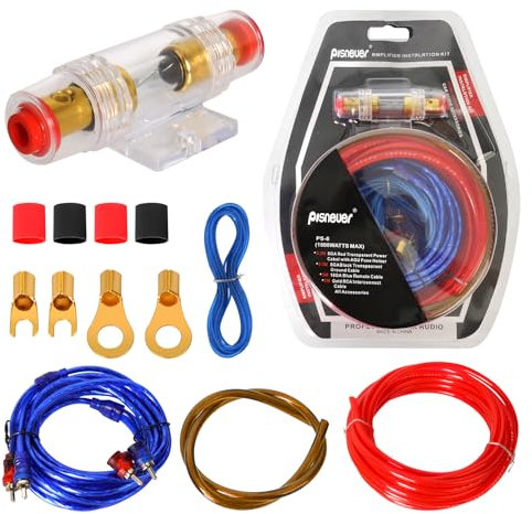 Suprbee 10GA Kit de Câblage Amplificateur Audio 1500W - 15 Pcs Voiture Haut-Parleur Subwoofer