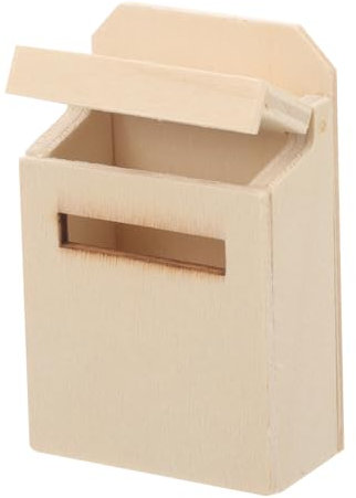 GALPADA Mini House Mailbox Wooden Dollhouse Accessory Cute Miniature Letter Box for Model Decoration for Diy Projects and Playhouse Scenarios