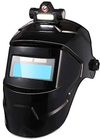 CATIEBYE Casco Da Saldatura Solare Maschera a Colori Reali, Schermo Ampio e Cappuccio Regolabile Imbottitura Traspirante Per Saldatori Professionisti e Uso in Ambienti Di Lavoro Vari