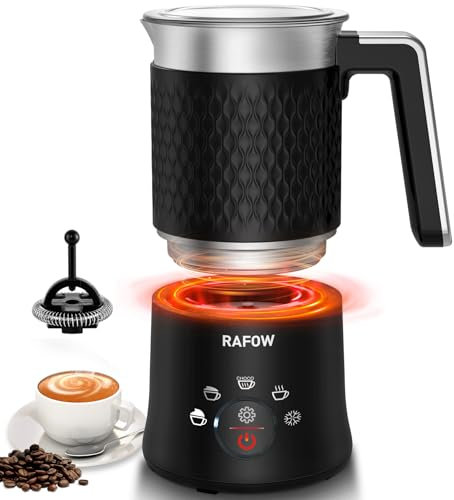Milk Frother Electric 5 in 1 - Automatic Milk Frothers 350ml Large Capacity Split Milk Steamer Silent Operation Milk Heater and Warmer Hot & Cold Milk Foamer Dishwasher Safe for Latte Coffee Chocolate