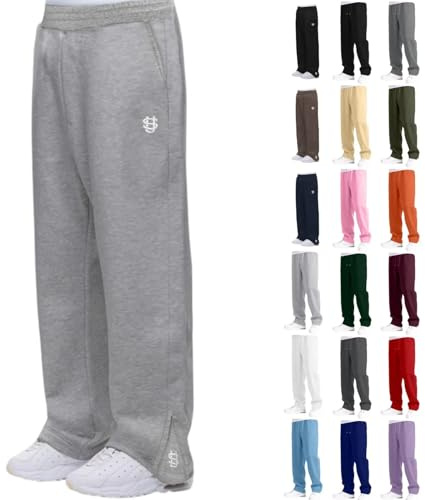Pantalon de survêtement Homme doublé Polaire Hiver Chaud Coupe Droite Ample Taille Haute avec Poches Pantalon Jogging Yoga entraînement Sport détente Confortable Randonnée Joggers Pantalons Violet xxl