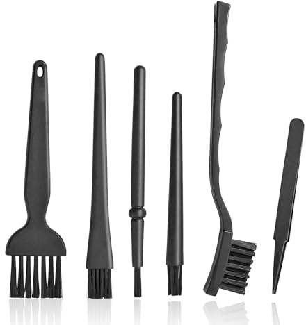HONRIGO 6 PCS Keyboard Cleaning Brushes Kit – Anti-Static Dust Cleaning Brush Set for Laptop, Computer, Camera, Motherboard, Portable Dust Cleaner