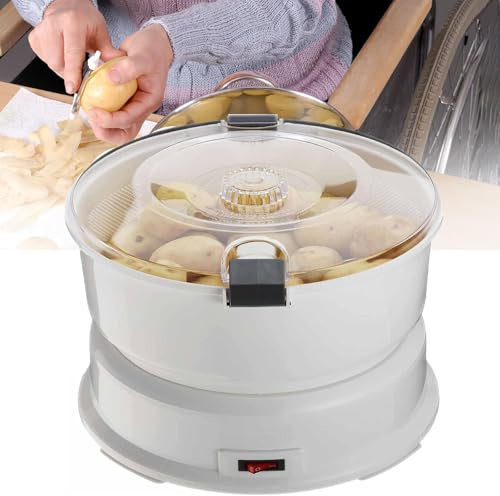 Pelador Automático De Verduras, Pelador De Patatas Eléctrico, Pelador Rápido De Acero Inoxidable De 85 W Con Capacidad De 1 Kg Para Pelar Patatas Y Deshidratar Verduras En La Cocina Casera