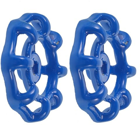 JOINPAYA Maniglione per Valvola a Saracinesca Blu in Ghisa, Set di 2 Pezzi Leggero e Resistente alla Ruggine per Sostituzione Maniglia Valvola Acqua