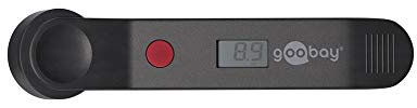 Goobay 59799 Digitaler Luftdruckprüfer für Auto Fahrrad Motorrad / Luftprüfer Digital Anzeige / Reifendruckmesser PSI - Bar - KPA / Luftdruckmesser Druckprüfer
