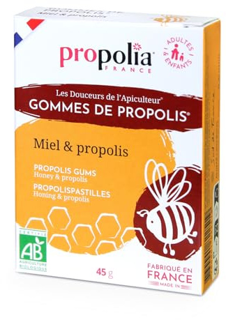 PROPOLIA - Gommes de Propolis Bio Miel et Propolis Nature 45g