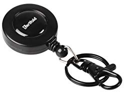 Tarifold 200517, Pack de 10 Cordón Llavero Extensible, 60 cm, Negro
