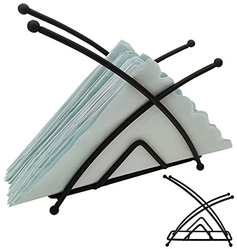 Portatovaglioli ，Portatovaglioli per cucina，upporto per Tovaglioli per Bancone，per Cucina, Tavoli Pranzo, Tavoli Picnic,Decorazione domestica (Black)