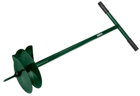 VERTO Tarière manuelle - Tarière manuelle - Pour planter des fleurs - Pour plantes de jardin, plantes, trous - Diamètre : 110 à 250 mm (250 mm)