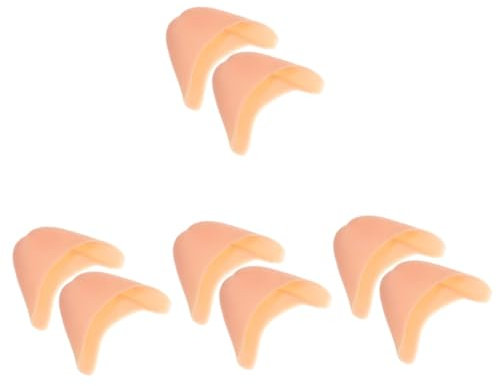 minkissy 4 Paar Silikon-Zehenkappen, Zehenpolster, Ballettschuh-Zubehör, hautfarbene Zehenkappen, Schuheinsätze, Spitz-Ballett-Fußschutz, Ballettschuhe, Zehenkappen, so weich