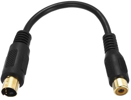 QUARKZMAN Cavo Video S 0.5ft, 4 Pin S-Video Maschio a RCA Femmina Adattatore Composito Convertitore Trasferimento per Ricevitore TV Monitor