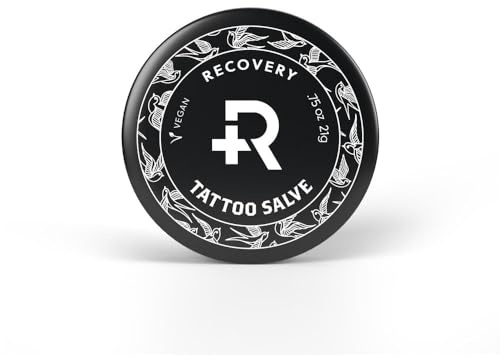 Recovery Aftercare Tattoo Salve – Natural Dye-Free Formula, Vegan Tattoo Care - .75 Ounces