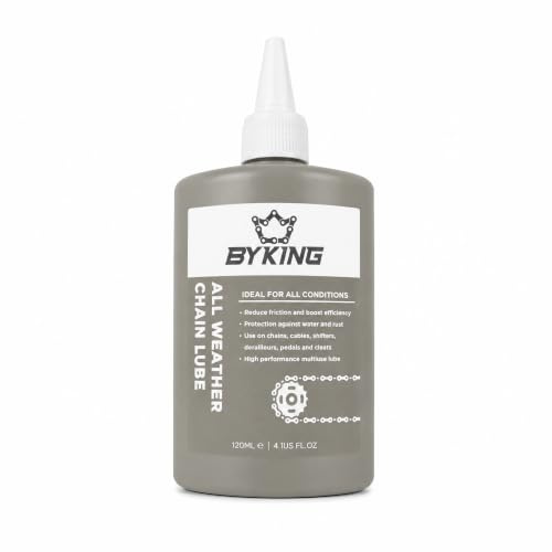 BYKING All-Weather Bike Chain Oil - Multi-Purpose Water Resistant Chain Lube for Bicycle, 120 ml