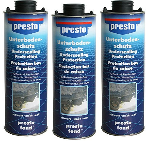 Presto 3X protezione sottoscocca bitume nero da 1 litro = 3 litri