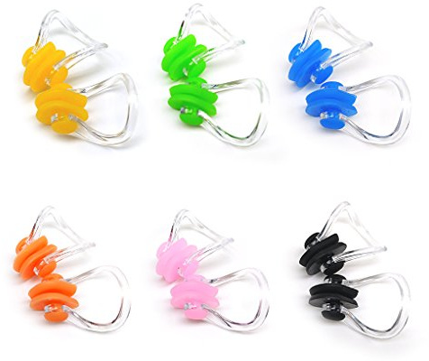 Zooshine Waterproof Silicone Swimming Nose Clip Plugs for Adults Children Age 7+ (12 Pack)